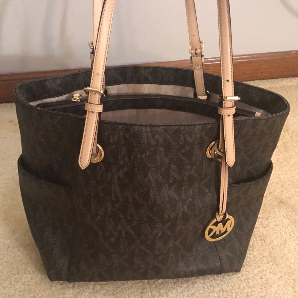 Michael Kors Brown Monogrammed Tote